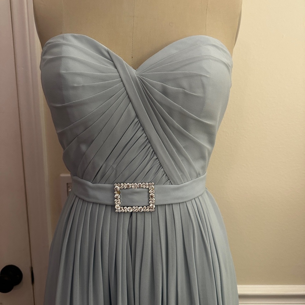 Blue Strapless Sweetheart Gown for Weddings